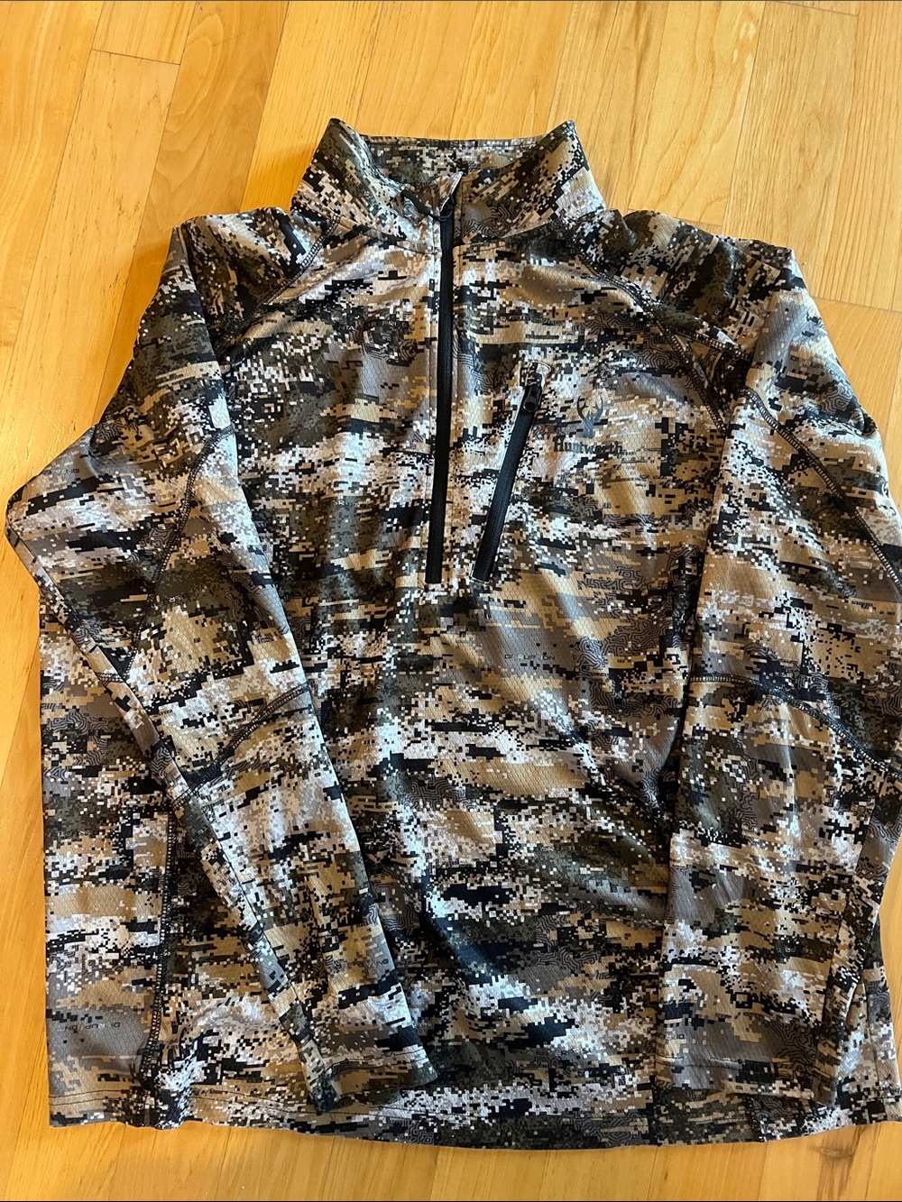 Huntworth Digital Camo Hunting Pullover in Tan, Black, White